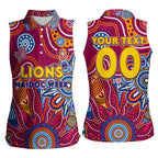Personalised Crows NAIDOC Week 2024 Women Sleeveless Polo Shirt Aussie Aboriginal Art
