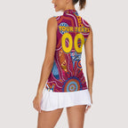 Personalised Crows NAIDOC Week 2024 Women Sleeveless Polo Shirt Aussie Aboriginal Art