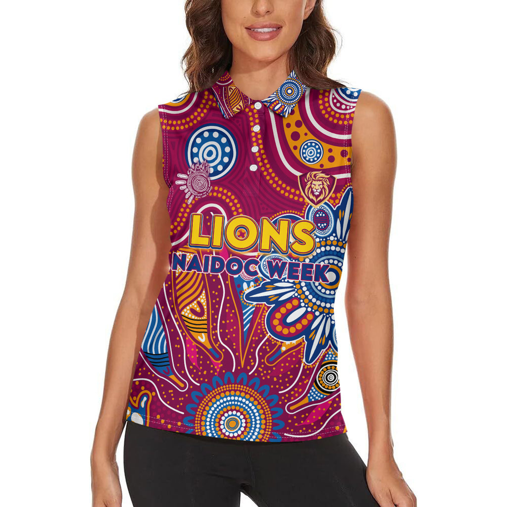 Personalised Crows NAIDOC Week 2024 Women Sleeveless Polo Shirt Aussie Aboriginal Art
