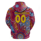 Personalised Crows NAIDOC Week 2024 Zip Hoodie Aussie Aboriginal Art