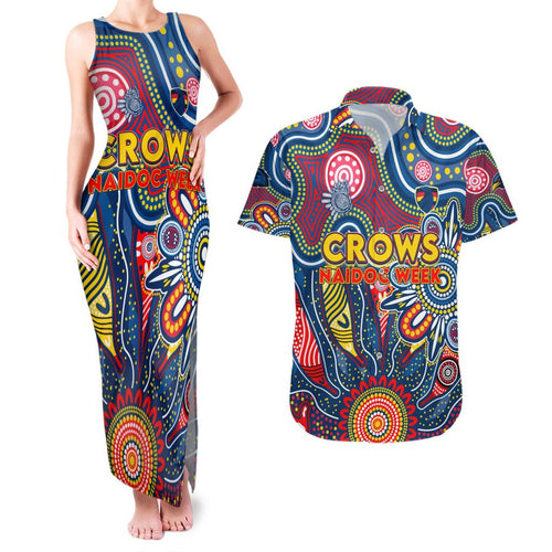 Personalised Lions NAIDOC Week 2024 Couples Matching Tank Maxi Dress and Hawaiian Shirt Aussie Aboriginal Art