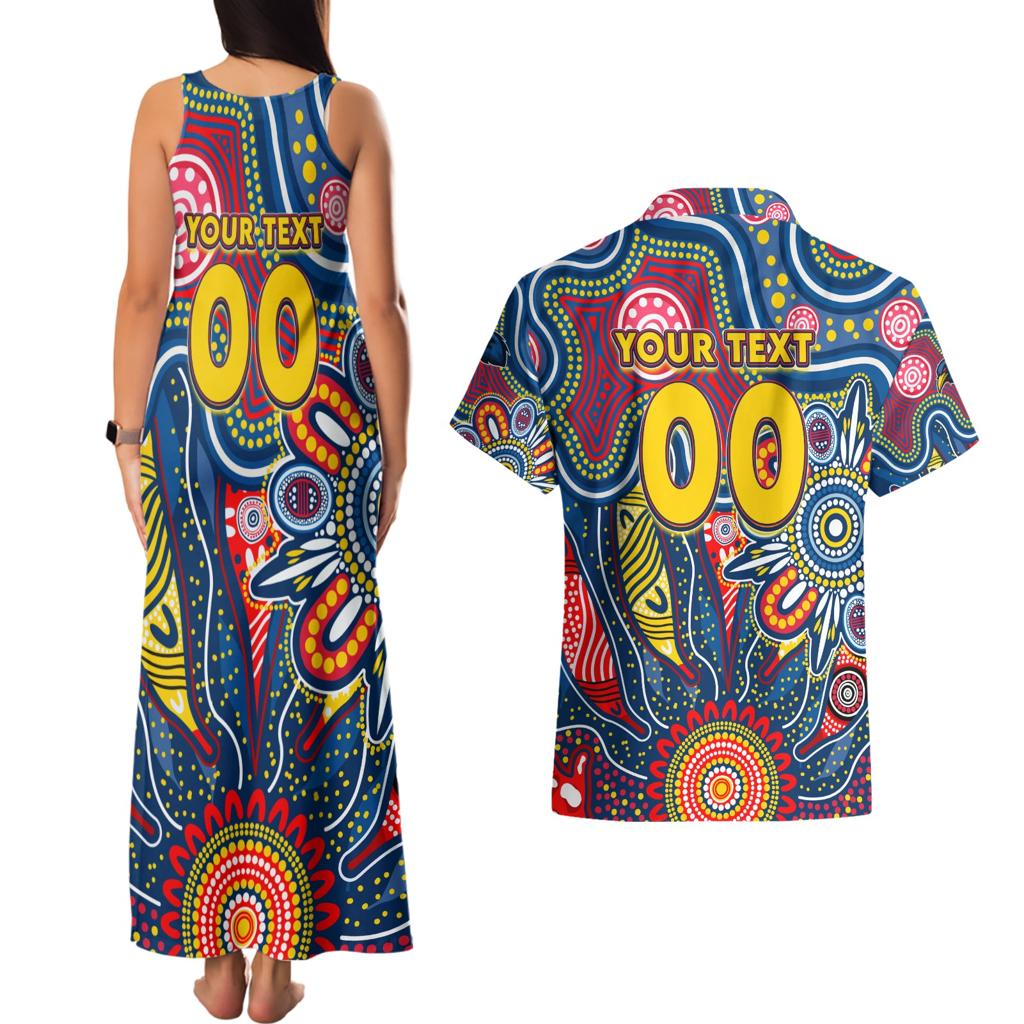 Personalised Lions NAIDOC Week 2024 Couples Matching Tank Maxi Dress and Hawaiian Shirt Aussie Aboriginal Art