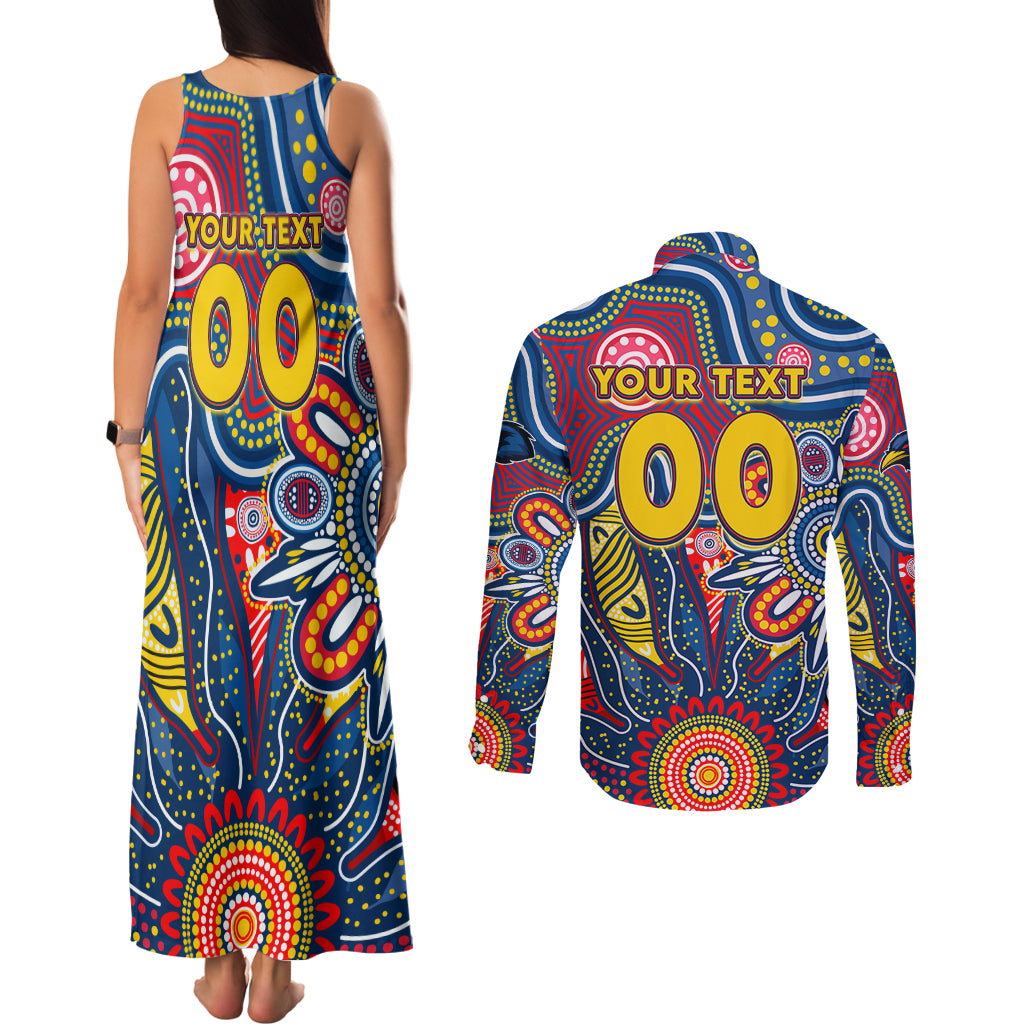Personalised Lions NAIDOC Week 2024 Couples Matching Tank Maxi Dress and Long Sleeve Button Shirt Aussie Aboriginal Art