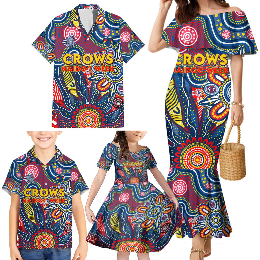 Personalised Lions NAIDOC Week 2024 Family Matching Mermaid Dress and Hawaiian Shirt Aussie Aboriginal Art