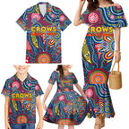Personalised Lions NAIDOC Week 2024 Family Matching Mermaid Dress and Hawaiian Shirt Aussie Aboriginal Art