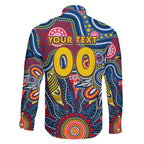 Personalised Lions NAIDOC Week 2024 Family Matching Off Shoulder Maxi Dress and Hawaiian Shirt Aussie Aboriginal Art