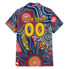 Personalised Lions NAIDOC Week 2024 Family Matching Off Shoulder Short Dress and Hawaiian Shirt Aussie Aboriginal Art