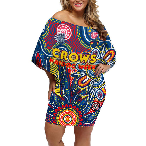 Personalised Lions NAIDOC Week 2024 Family Matching Off Shoulder Short Dress and Hawaiian Shirt Aussie Aboriginal Art