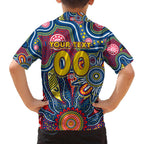 Personalised Lions NAIDOC Week 2024 Family Matching Puletasi and Hawaiian Shirt Aussie Aboriginal Art