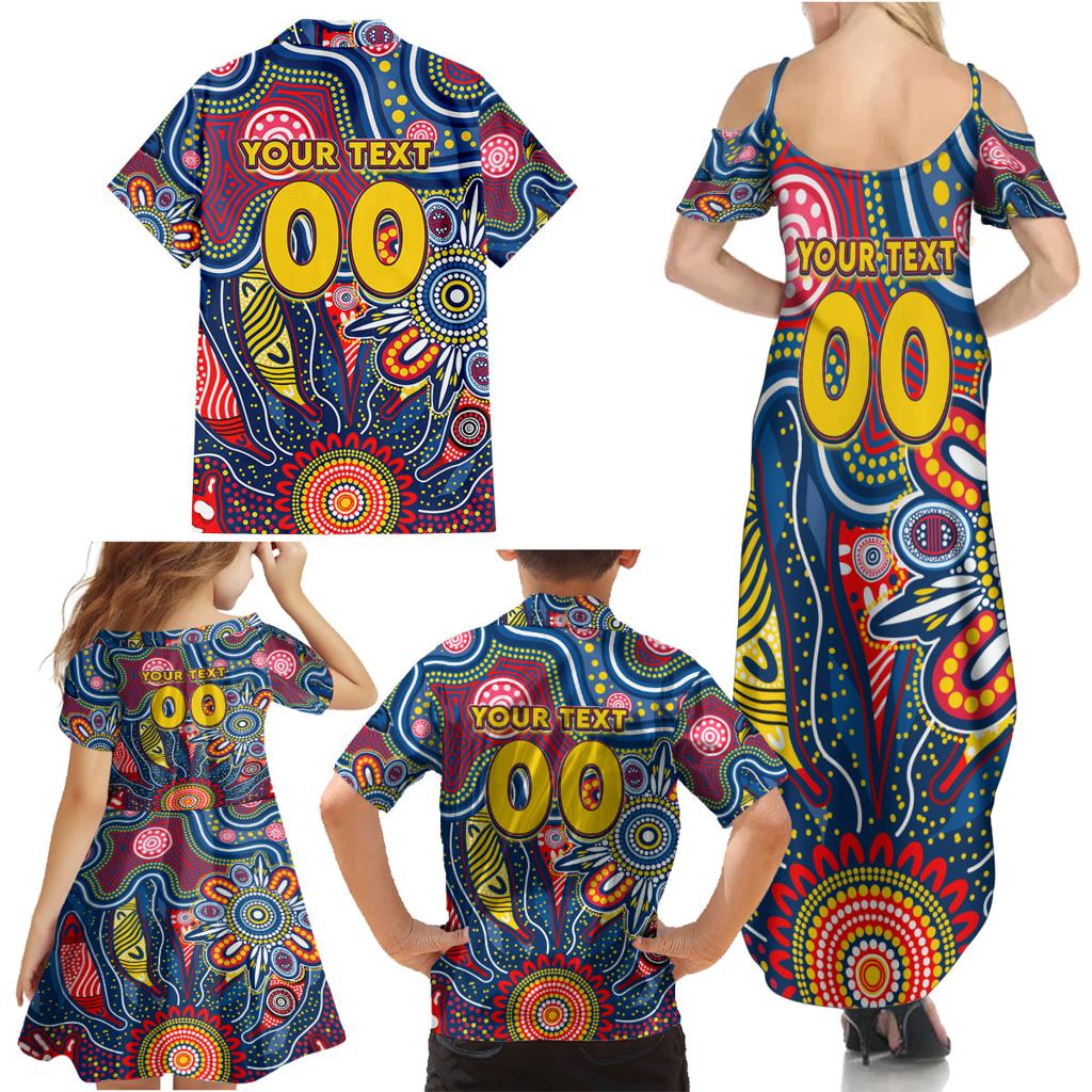 Personalised Lions NAIDOC Week 2024 Family Matching Summer Maxi Dress and Hawaiian Shirt Aussie Aboriginal Art