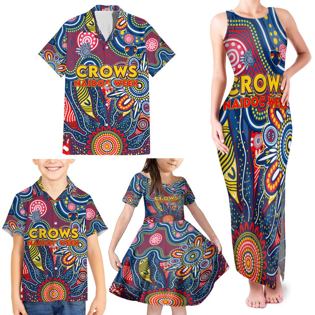 Personalised Lions NAIDOC Week 2024 Family Matching Tank Maxi Dress and Hawaiian Shirt Aussie Aboriginal Art