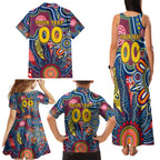 Personalised Lions NAIDOC Week 2024 Family Matching Tank Maxi Dress and Hawaiian Shirt Aussie Aboriginal Art