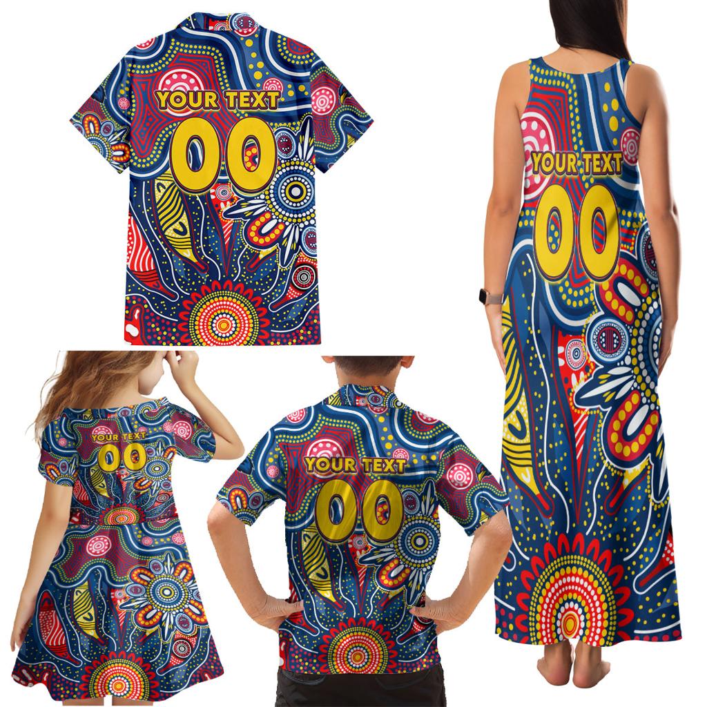 Personalised Lions NAIDOC Week 2024 Family Matching Tank Maxi Dress and Hawaiian Shirt Aussie Aboriginal Art
