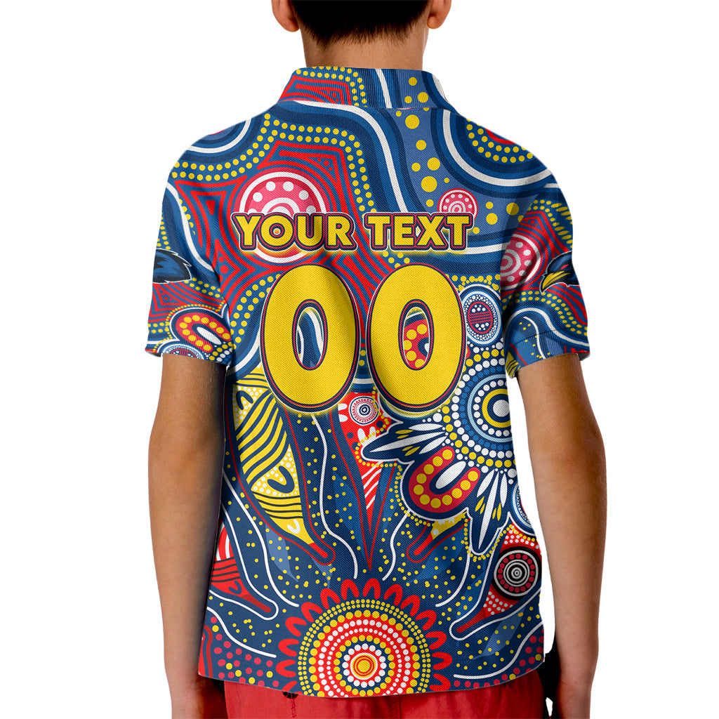 Personalised Lions NAIDOC Week 2024 Kid Polo Shirt Aussie Aboriginal Art