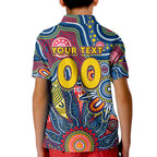 Personalised Lions NAIDOC Week 2024 Kid Polo Shirt Aussie Aboriginal Art