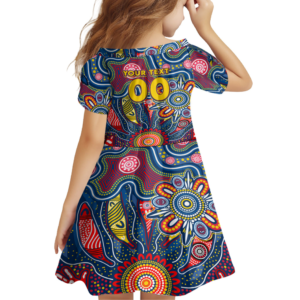 Personalised Lions NAIDOC Week 2024 Kid Short Sleeve Dress Aussie Aboriginal Art