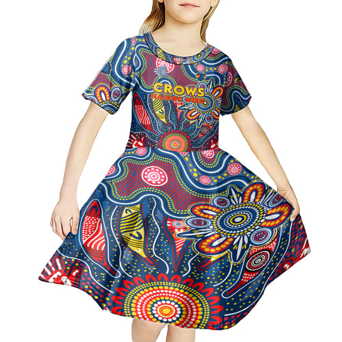 Personalised Lions NAIDOC Week 2024 Kid Short Sleeve Dress Aussie Aboriginal Art