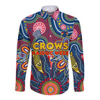 Personalised Lions NAIDOC Week 2024 Long Sleeve Button Shirt Aussie Aboriginal Art