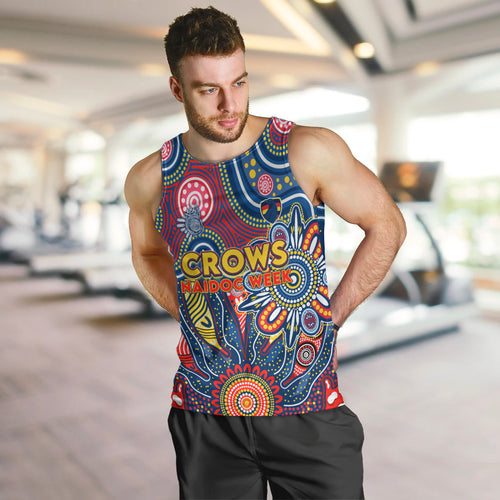 Personalised Lions NAIDOC Week 2024 Men Tank Top Aussie Aboriginal Art