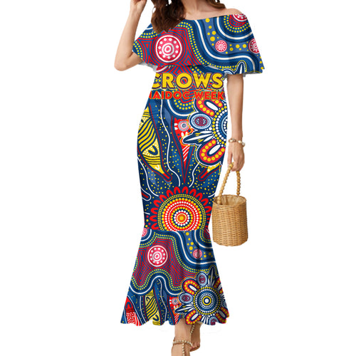 Personalised Lions NAIDOC Week 2024 Mermaid Dress Aussie Aboriginal Art