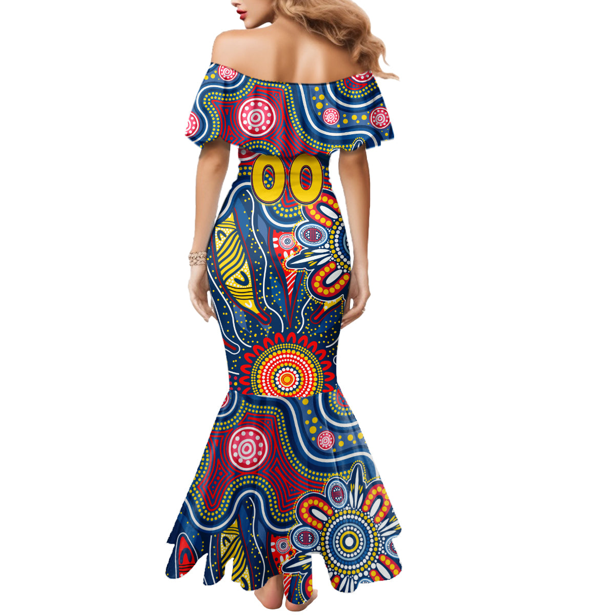 Personalised Lions NAIDOC Week 2024 Mermaid Dress Aussie Aboriginal Art