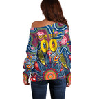 Personalised Lions NAIDOC Week 2024 Off Shoulder Sweater Aussie Aboriginal Art