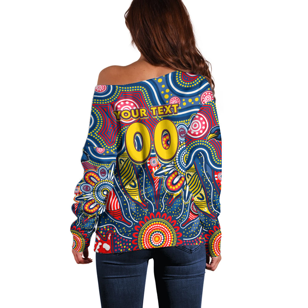 Personalised Lions NAIDOC Week 2024 Off Shoulder Sweater Aussie Aboriginal Art