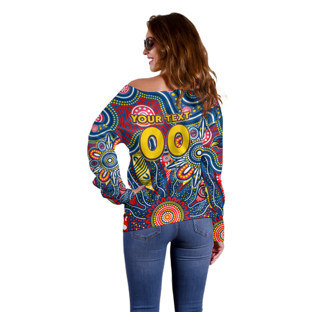 Personalised Lions NAIDOC Week 2024 Off Shoulder Sweater Aussie Aboriginal Art