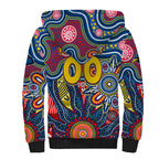 Personalised Lions NAIDOC Week 2024 Sherpa Hoodie Aussie Aboriginal Art