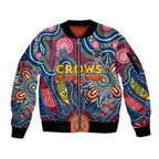 Personalised Lions NAIDOC Week 2024 Sleeve Zip Bomber Jacket Aussie Aboriginal Art