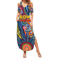 Personalised Lions NAIDOC Week 2024 Summer Maxi Dress Aussie Aboriginal Art