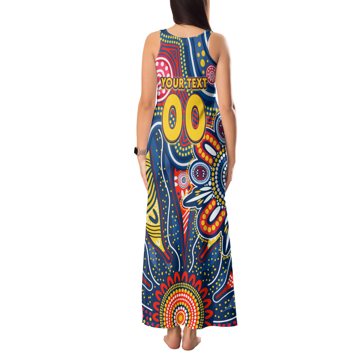 Personalised Lions NAIDOC Week 2024 Tank Maxi Dress Aussie Aboriginal Art