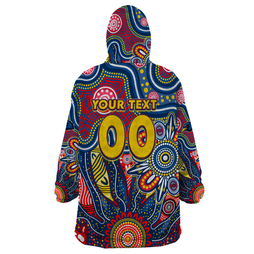 Personalised Lions NAIDOC Week 2024 Wearable Blanket Hoodie Aussie Aboriginal Art
