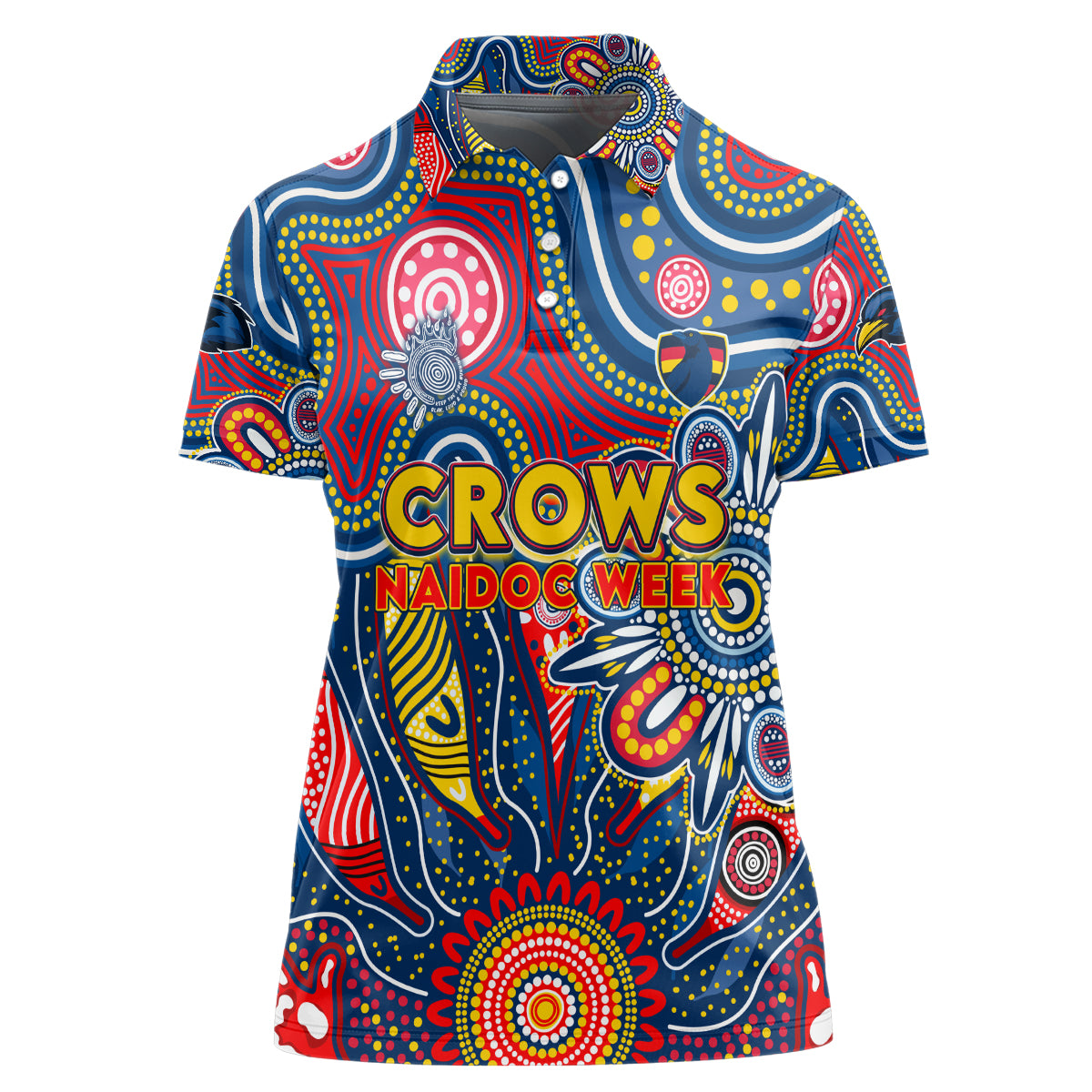 Personalised Lions NAIDOC Week 2024 Women Polo Shirt Aussie Aboriginal Art