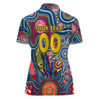 Personalised Lions NAIDOC Week 2024 Women Polo Shirt Aussie Aboriginal Art