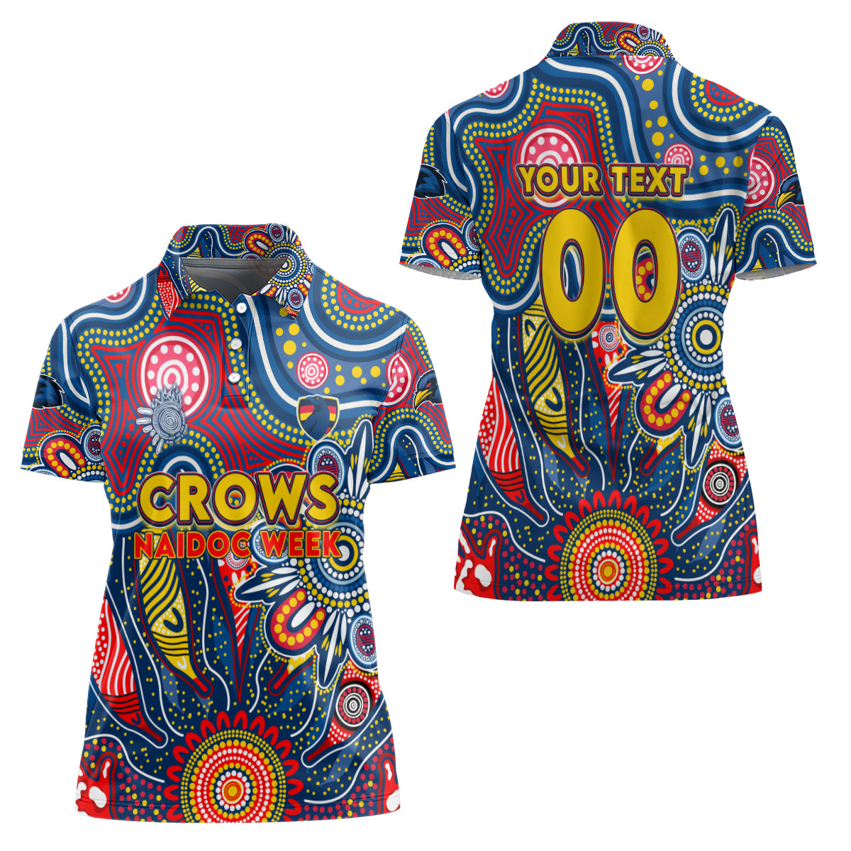 Personalised Lions NAIDOC Week 2024 Women Polo Shirt Aussie Aboriginal Art