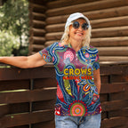 Personalised Lions NAIDOC Week 2024 Women Polo Shirt Aussie Aboriginal Art