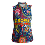Personalised Lions NAIDOC Week 2024 Women Sleeveless Polo Shirt Aussie Aboriginal Art