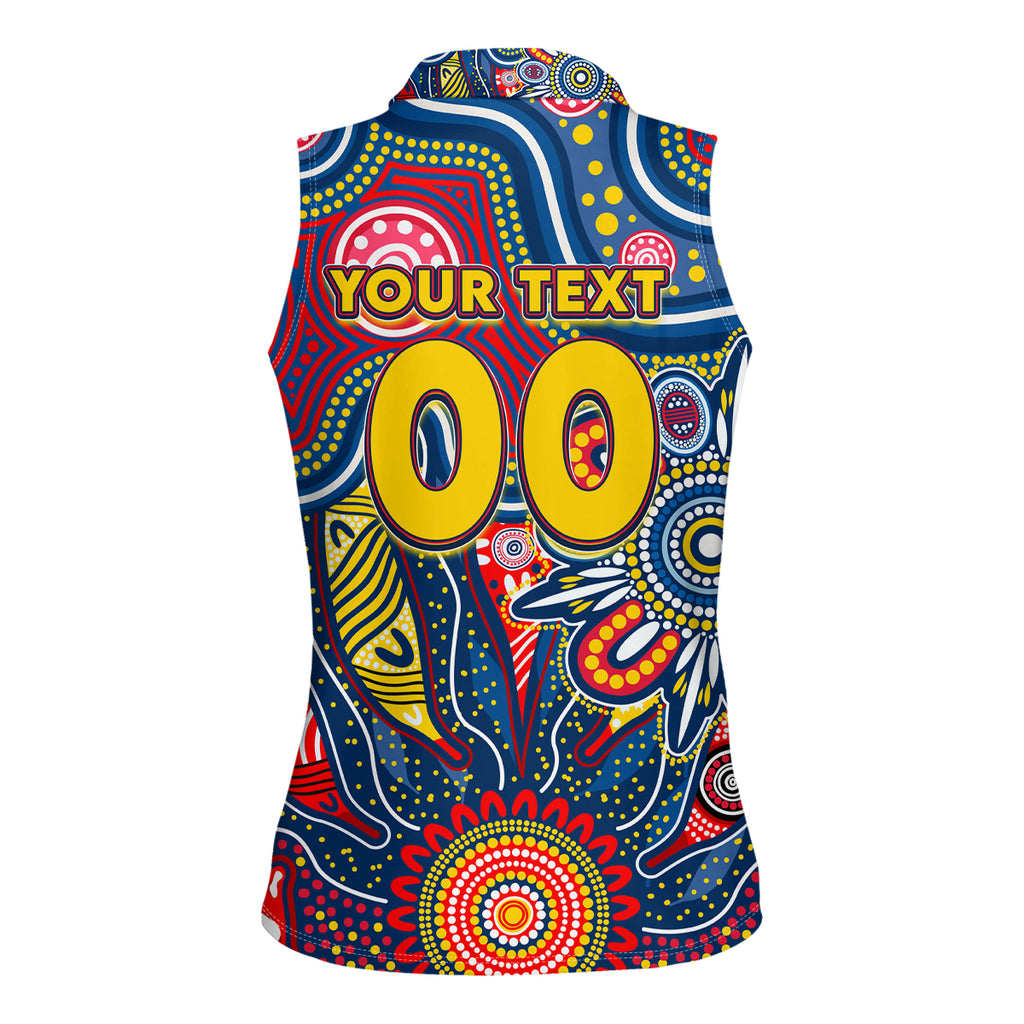 Personalised Lions NAIDOC Week 2024 Women Sleeveless Polo Shirt Aussie Aboriginal Art