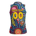 Personalised Lions NAIDOC Week 2024 Women Sleeveless Polo Shirt Aussie Aboriginal Art