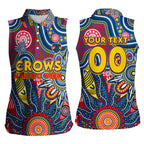 Personalised Lions NAIDOC Week 2024 Women Sleeveless Polo Shirt Aussie Aboriginal Art