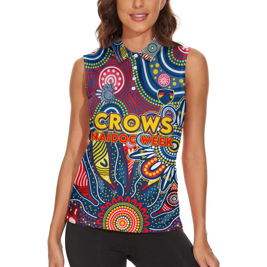 Personalised Lions NAIDOC Week 2024 Women Sleeveless Polo Shirt Aussie Aboriginal Art