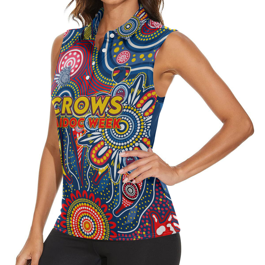 Personalised Lions NAIDOC Week 2024 Women Sleeveless Polo Shirt Aussie Aboriginal Art