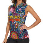 Personalised Lions NAIDOC Week 2024 Women Sleeveless Polo Shirt Aussie Aboriginal Art