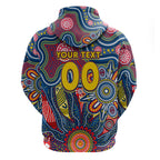 Personalised Lions NAIDOC Week 2024 Zip Hoodie Aussie Aboriginal Art