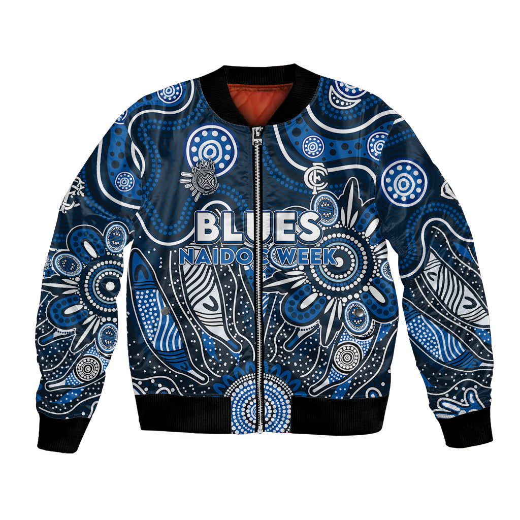 Personalised Blues NAIDOC Week 2024 Bomber Jacket Aussie Aboriginal Art
