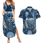 Personalised Blues NAIDOC Week 2024 Couples Matching Summer Maxi Dress and Hawaiian Shirt Aussie Aboriginal Art