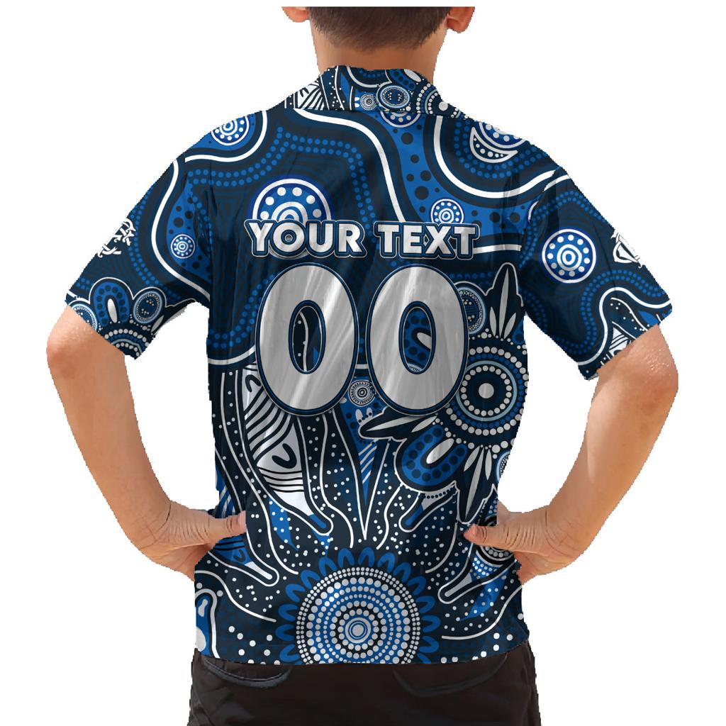 Personalised Blues NAIDOC Week 2024 Family Matching Mermaid Dress and Hawaiian Shirt Aussie Aboriginal Art