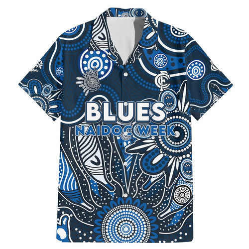 Personalised Blues NAIDOC Week 2024 Family Matching Mermaid Dress and Hawaiian Shirt Aussie Aboriginal Art