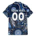 Personalised Blues NAIDOC Week 2024 Family Matching Mermaid Dress and Hawaiian Shirt Aussie Aboriginal Art